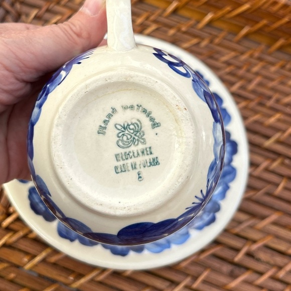Wloclawek Fajans Hand Painted Cup and Saucer - Picture 2 of 7